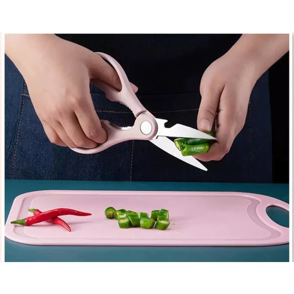 💝 PINK CERAMIC KITCHEN KNIFE SET (6 PIECE) CUTE STAINLESS STEEL - Picture 4 of 11